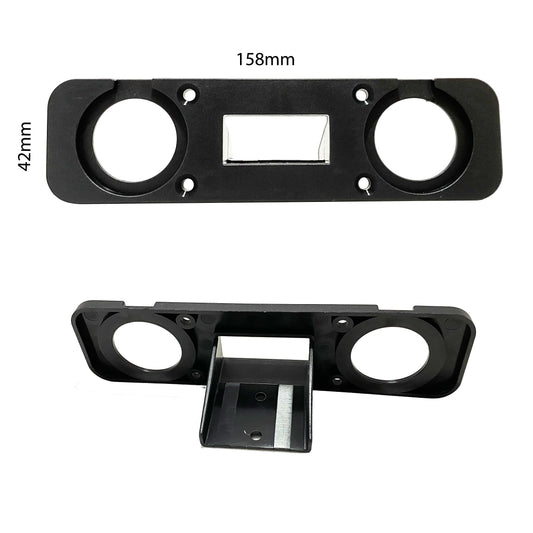 Square Connector (Brad Harrison) Panel With 2 Round Sockets – Blank