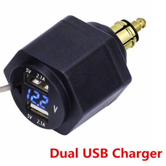 Dual USB Charger Adapter Socket for DIN Hella Plug - the4x4store.co.za