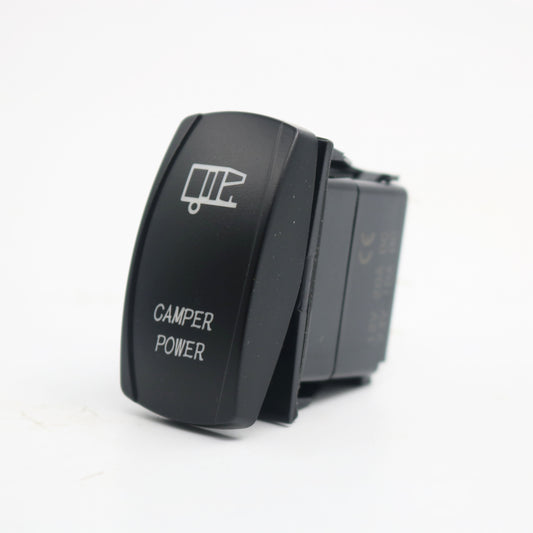 Rocker switch, on-off, blue LED - Camper power - the4x4store.co.za